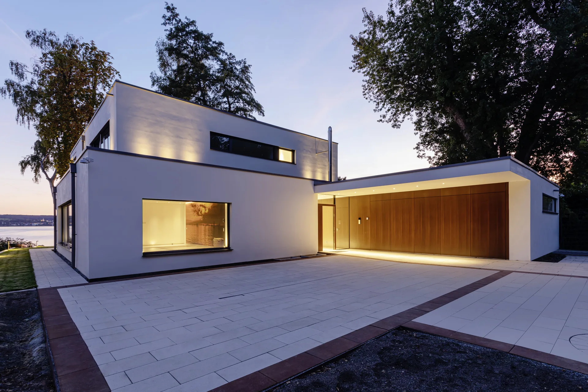 Neubau in Nußdorf mit hochwertig ausgeführter Fassade von Maler Dauwalter